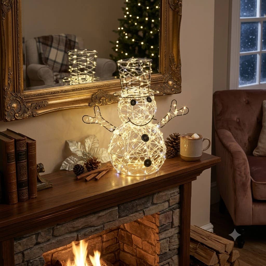 Twinkle Lighted Snowman