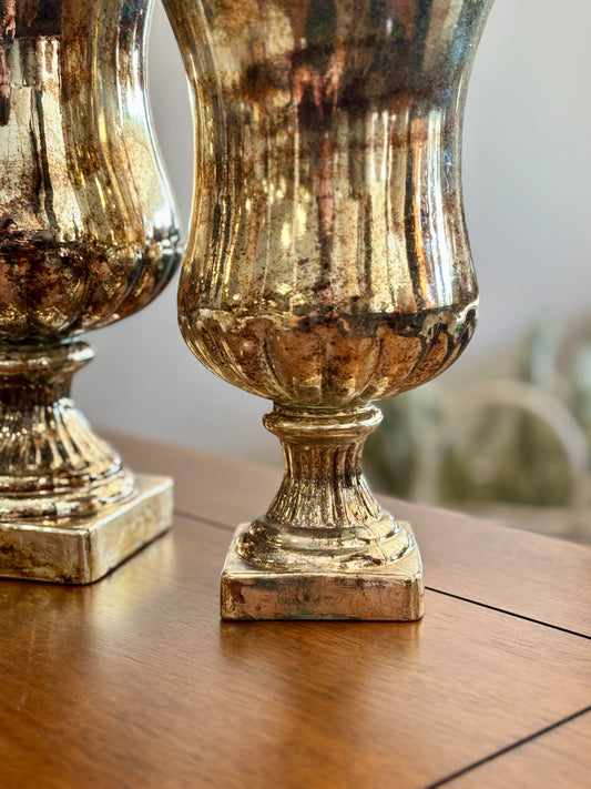 Copper Glass Candle Holder