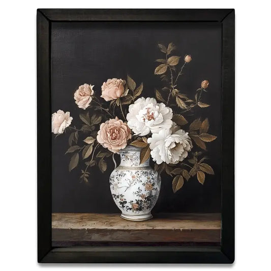Pale Rose Porcelain Vase Box Frame