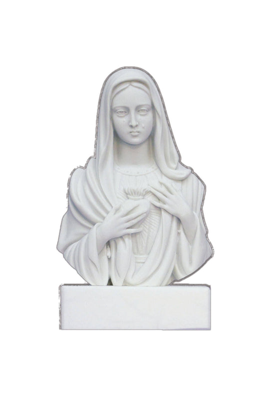 Immaculate Heart of Mary Bust Statue 5"
