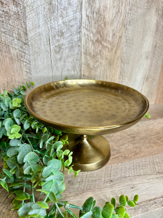 ANT. BRASS CAKE STAND