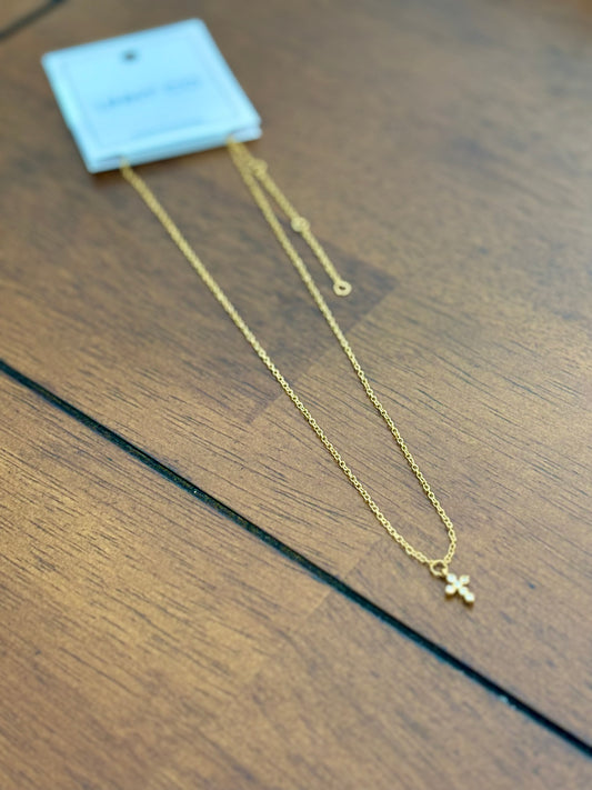 Carly Cross CZ Necklace