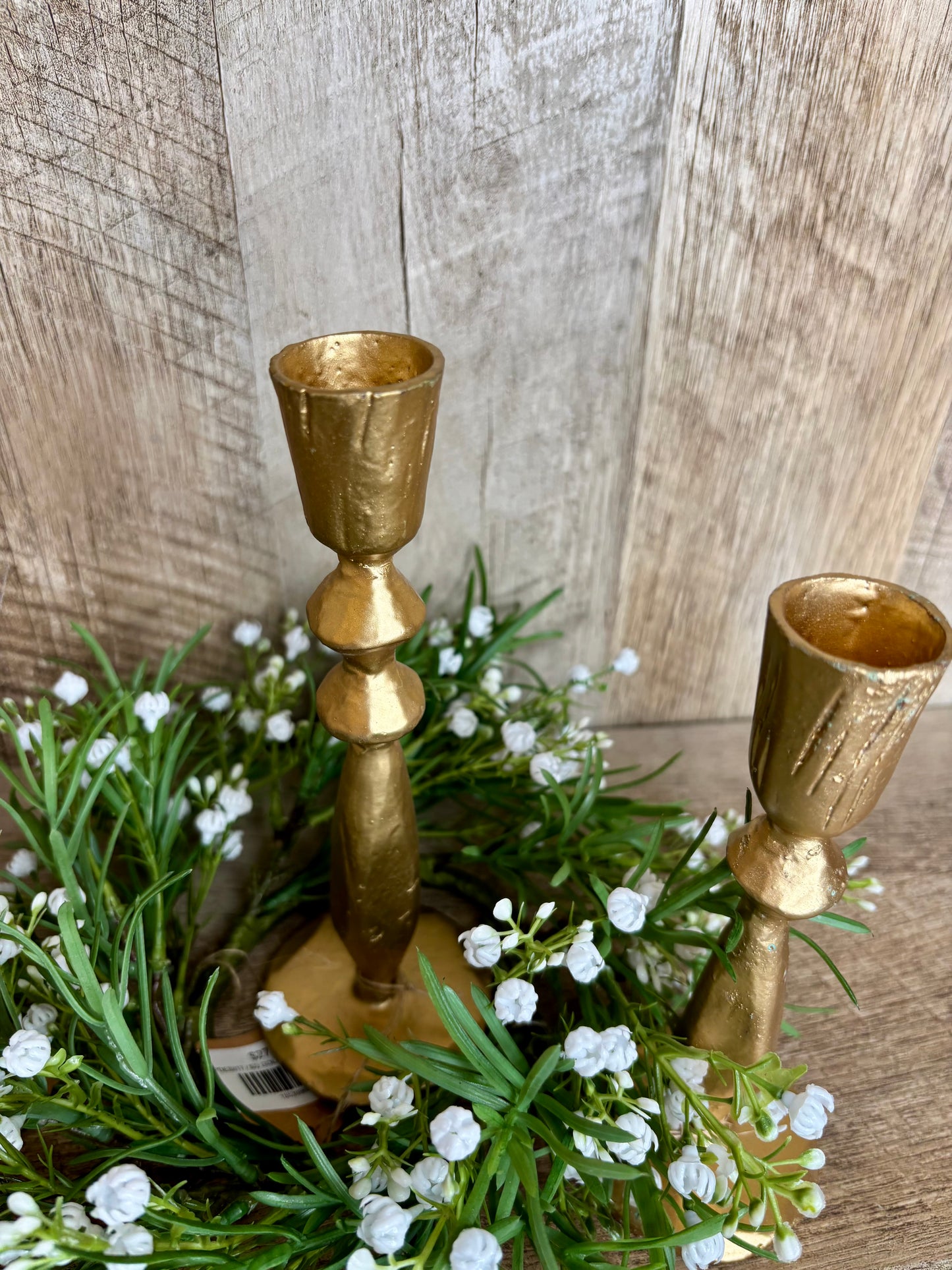 S/2 GOLD CANDLESTICKS