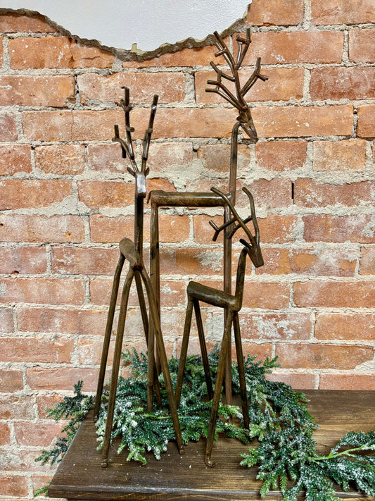 BRONZE IRON DEER