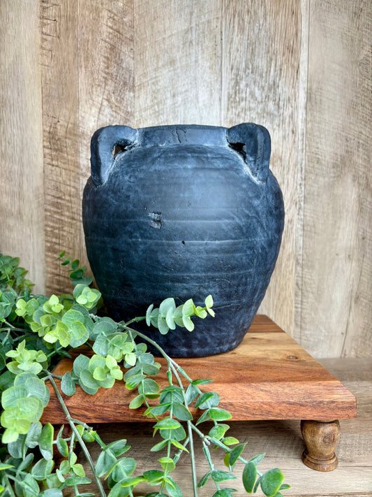 CHARCOAL 4 HANDLE VASE