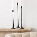 Forged Metal Candle Holders (Set of 3)