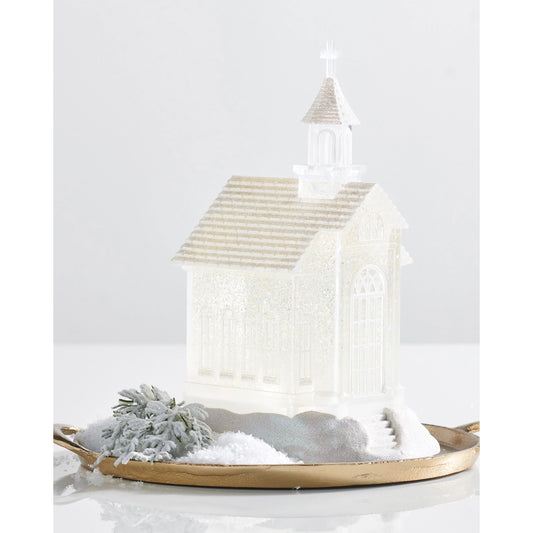 Lighted Glitter Church
