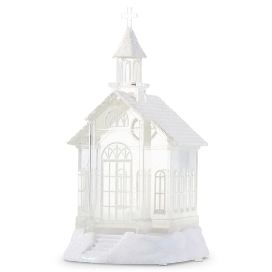 Lighted Glitter Church