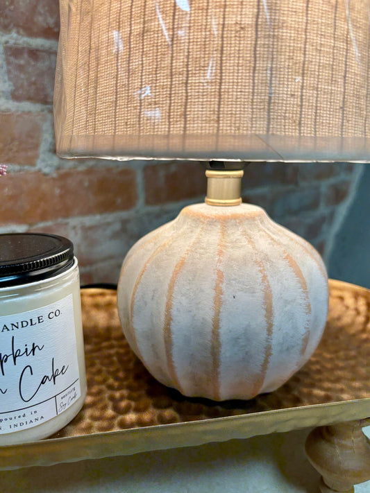 BEIGE WASH STRIPE LAMP