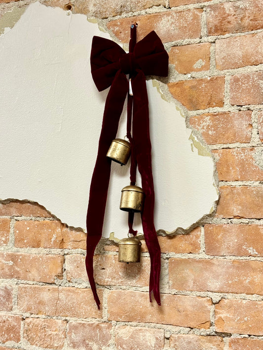 Burgundy Velvet Bell Hanger