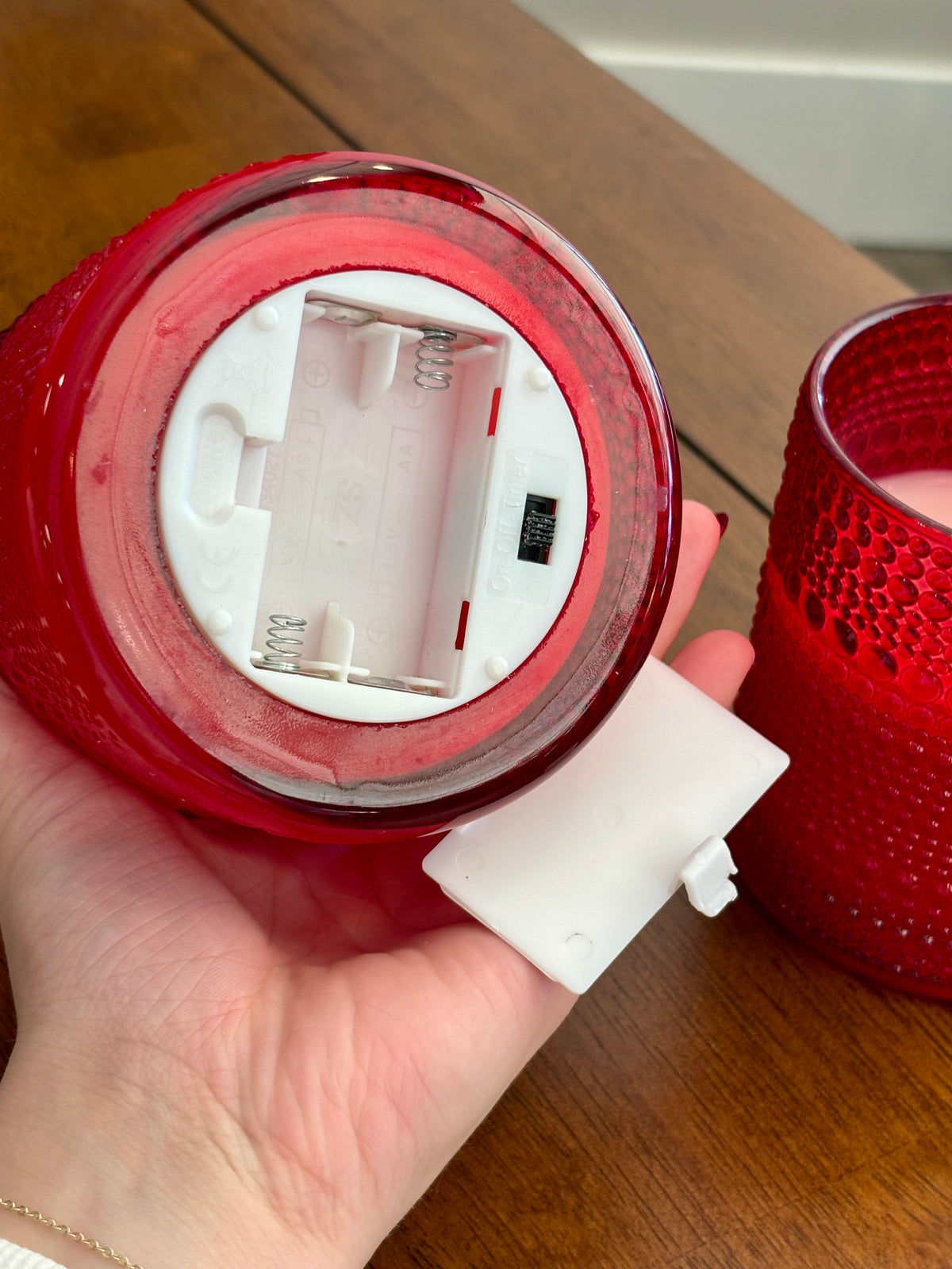 Red Dotted Candle