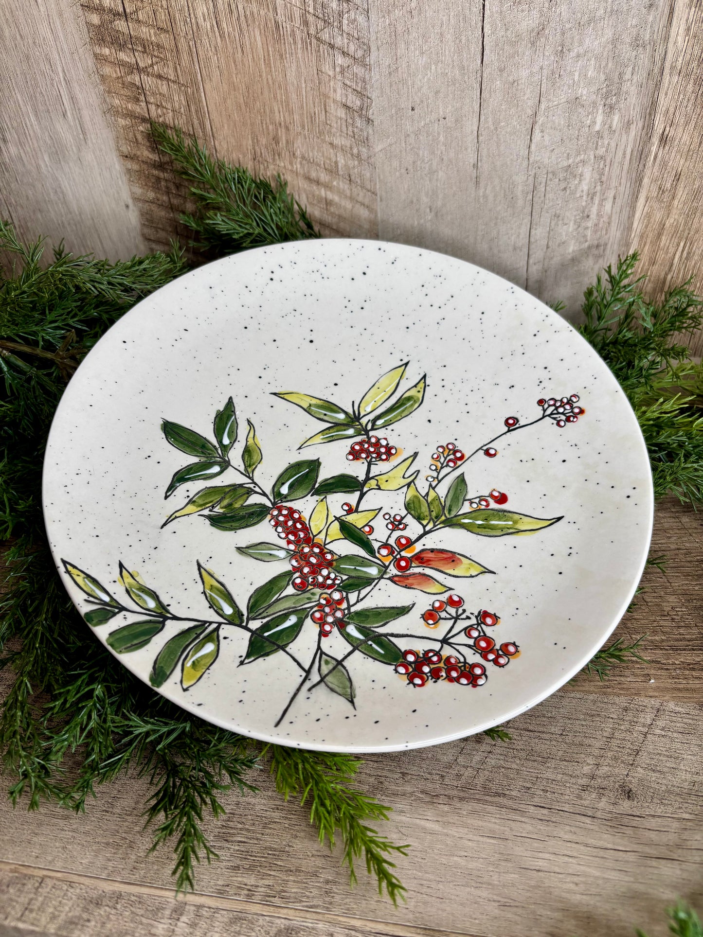 Holly Berry Plate S/4