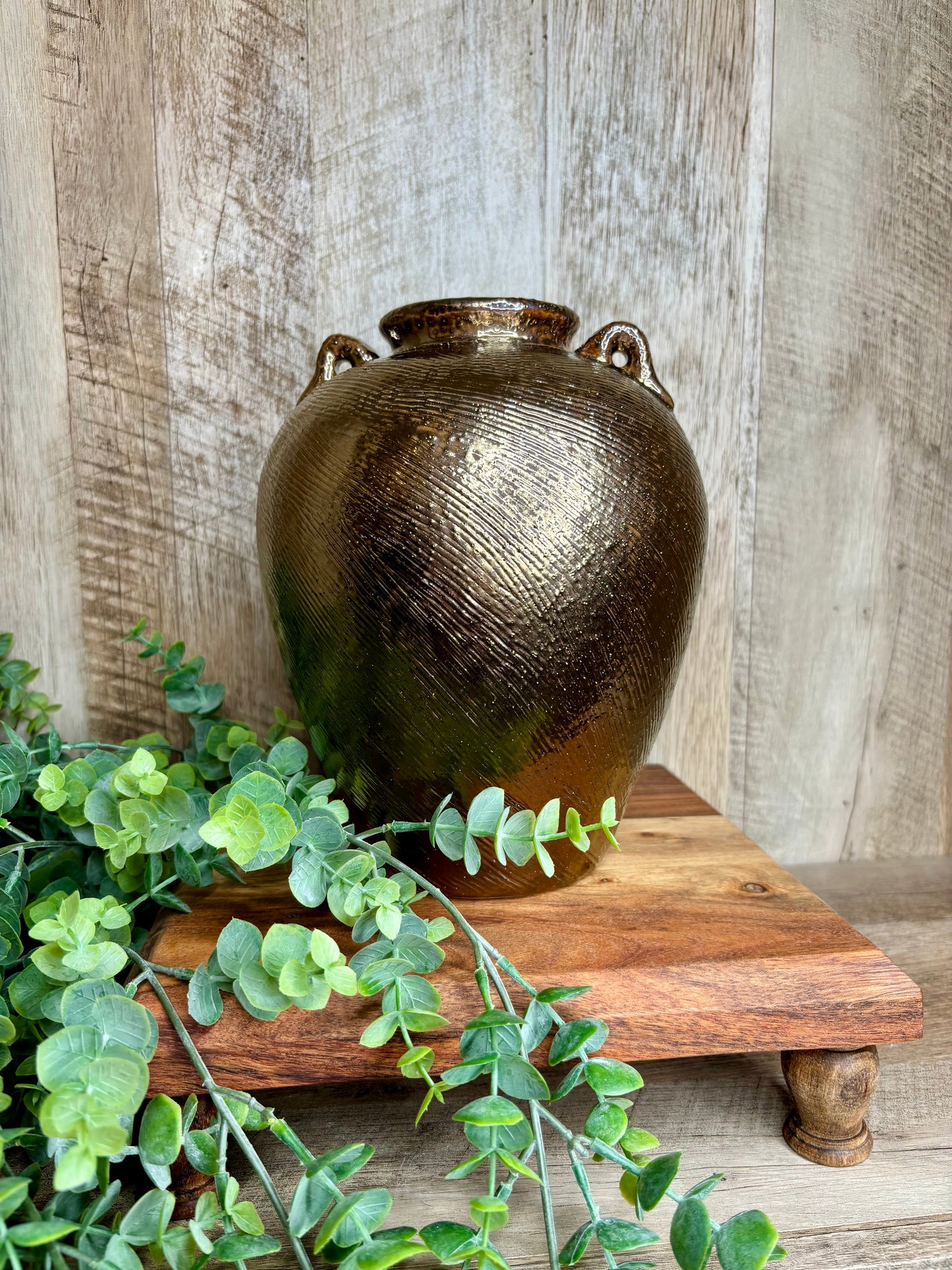 BRONZE CERAMIC VASE
