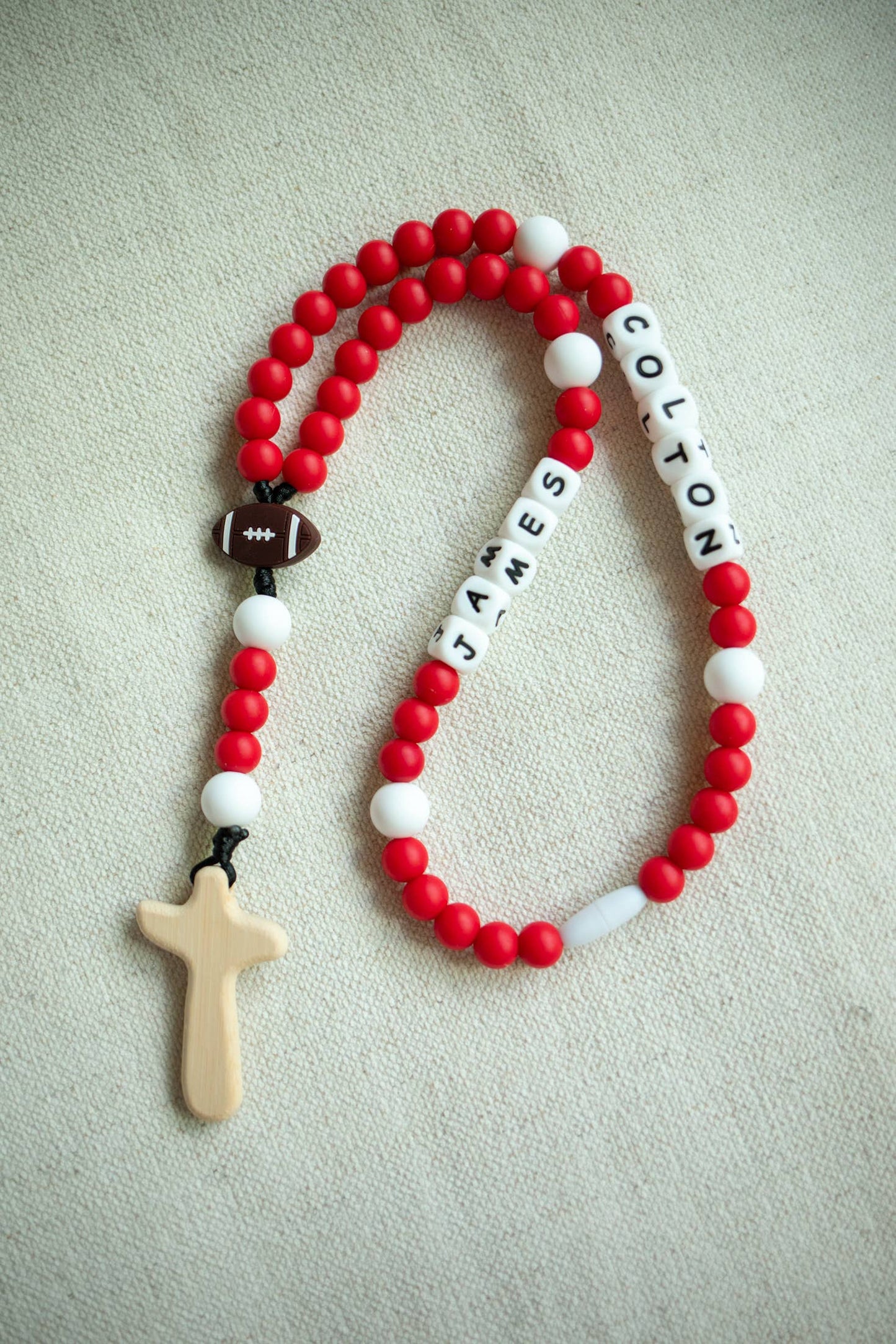 Football Baby Rosary | Baptism Gift | Catholic Baby Product