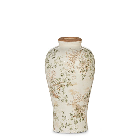 Taupe Floral Vase