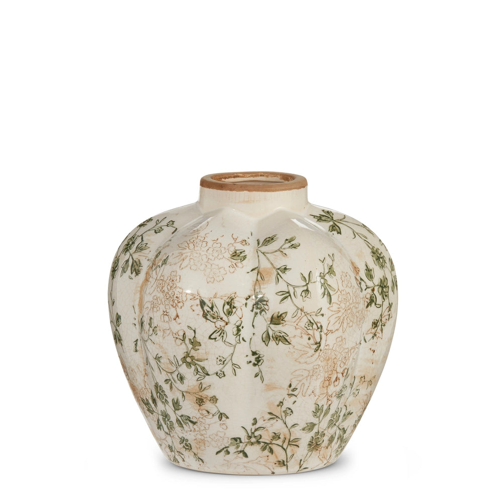 Taupe Floral Vase