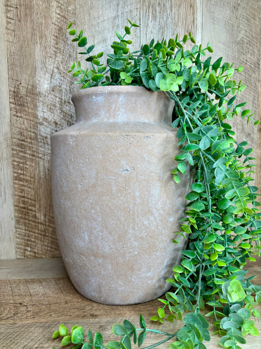 ANTIQUE WASH TERRA COTTA VASE