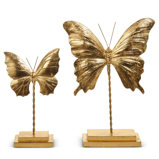 Gilded Butterflies on Stand