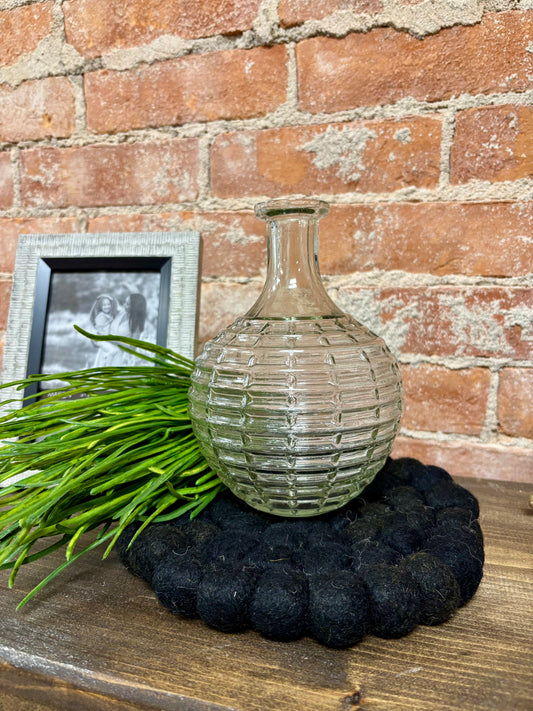 Clear Stripe Vase