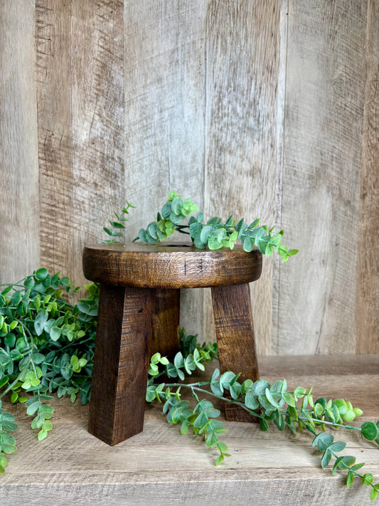 MANGO WOOD ROUND PEDESTAL