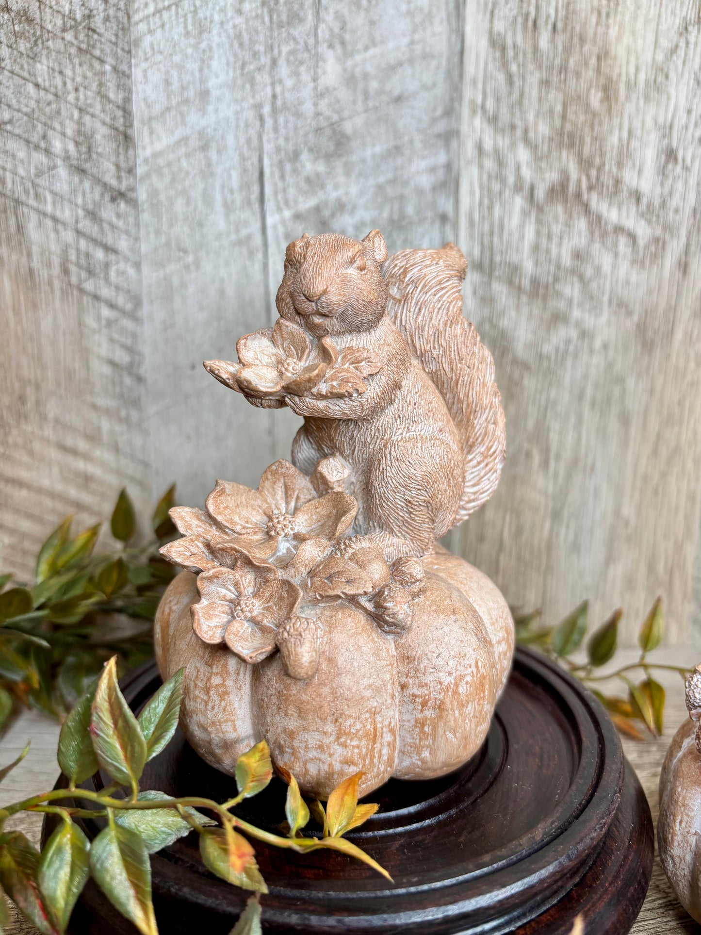Animal On Pumpkins Figurine