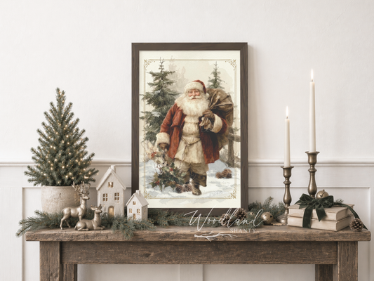 Framed Santa Sign