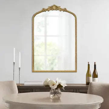 Gold Beaded Arch Mirror