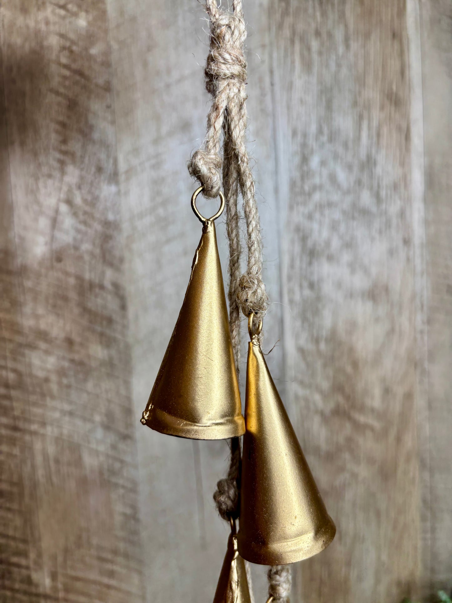 16" HANGING GOLD COWBELLS