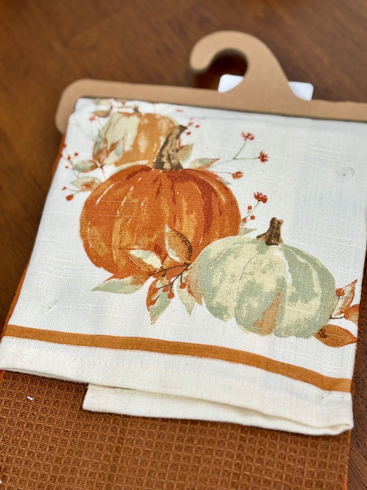 Fall Pumpkin Towel Set