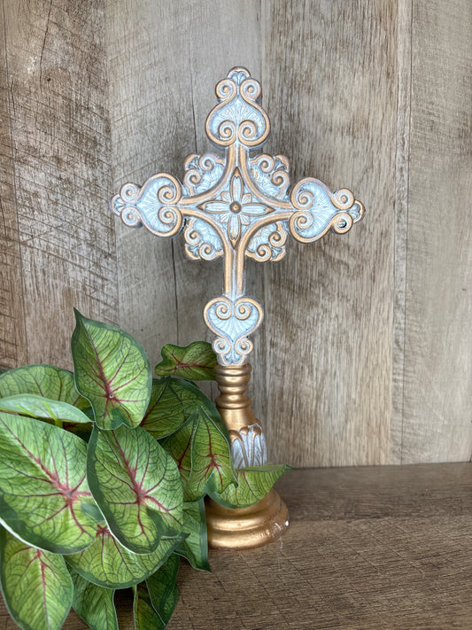 Gold Tabletop Cross