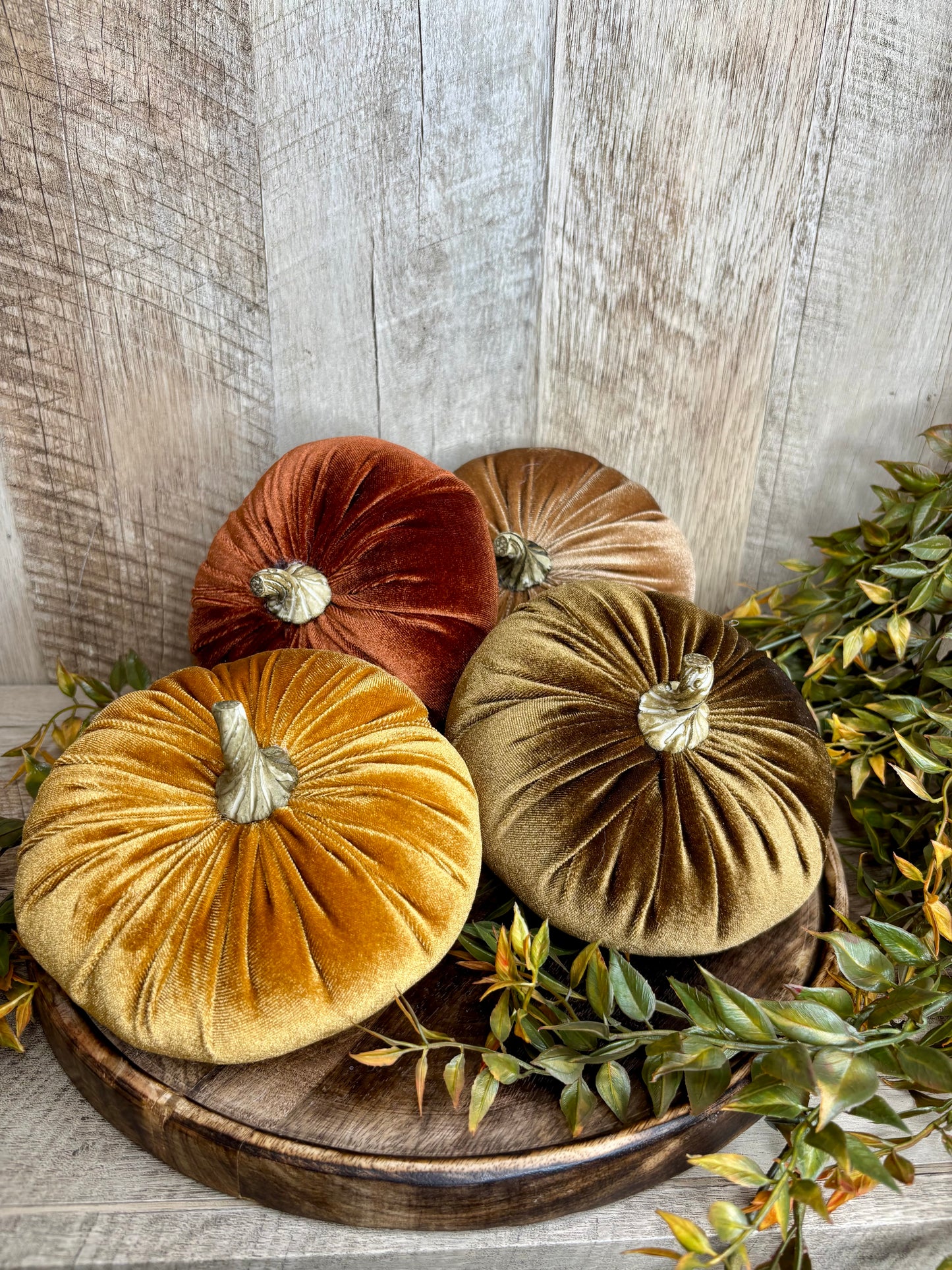 5' Velvet Pumpkins