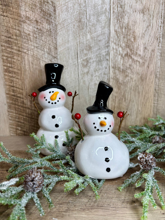 7.5" CERAMIC SNOWMAN