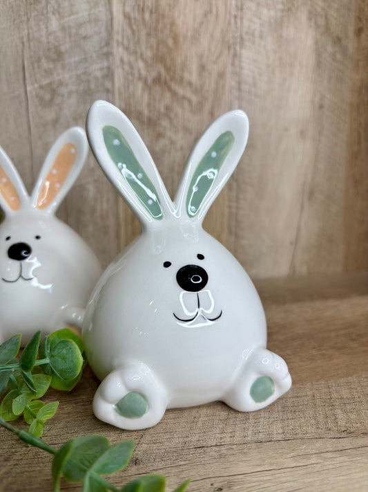CERAMIC POLKA DOT BUNNY