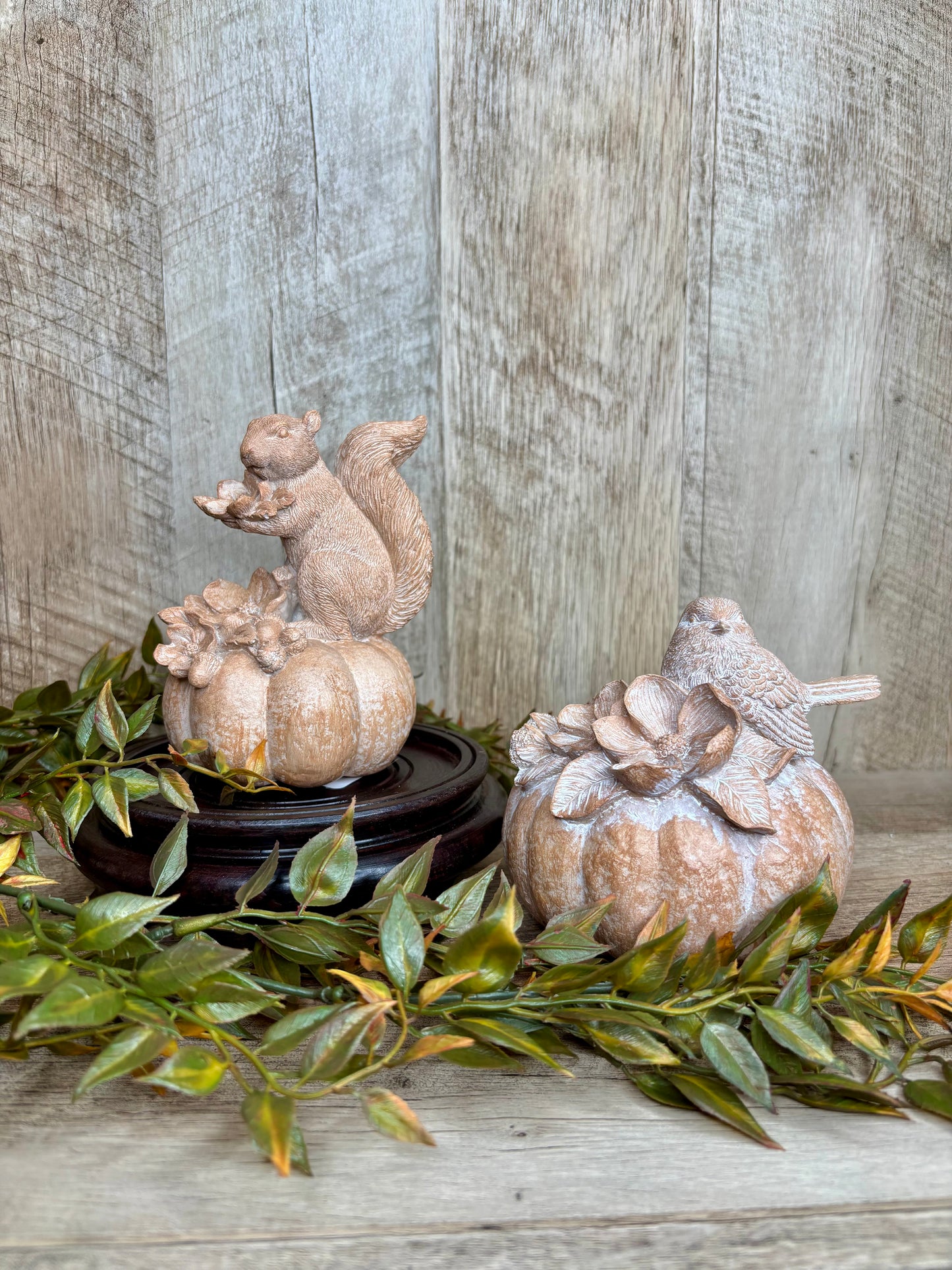 Animal On Pumpkins Figurine