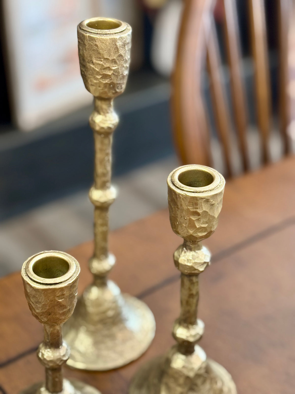Gold Tapper Candle Holder