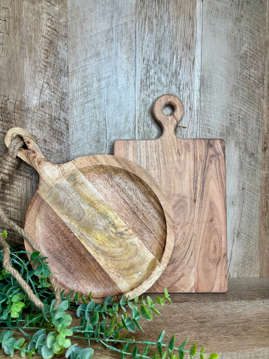 SQ. WOOD SERVING BOARD