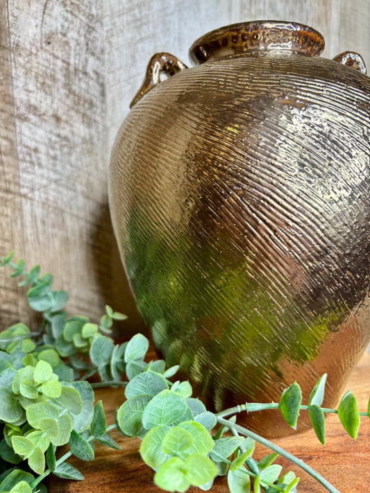 BRONZE CERAMIC VASE