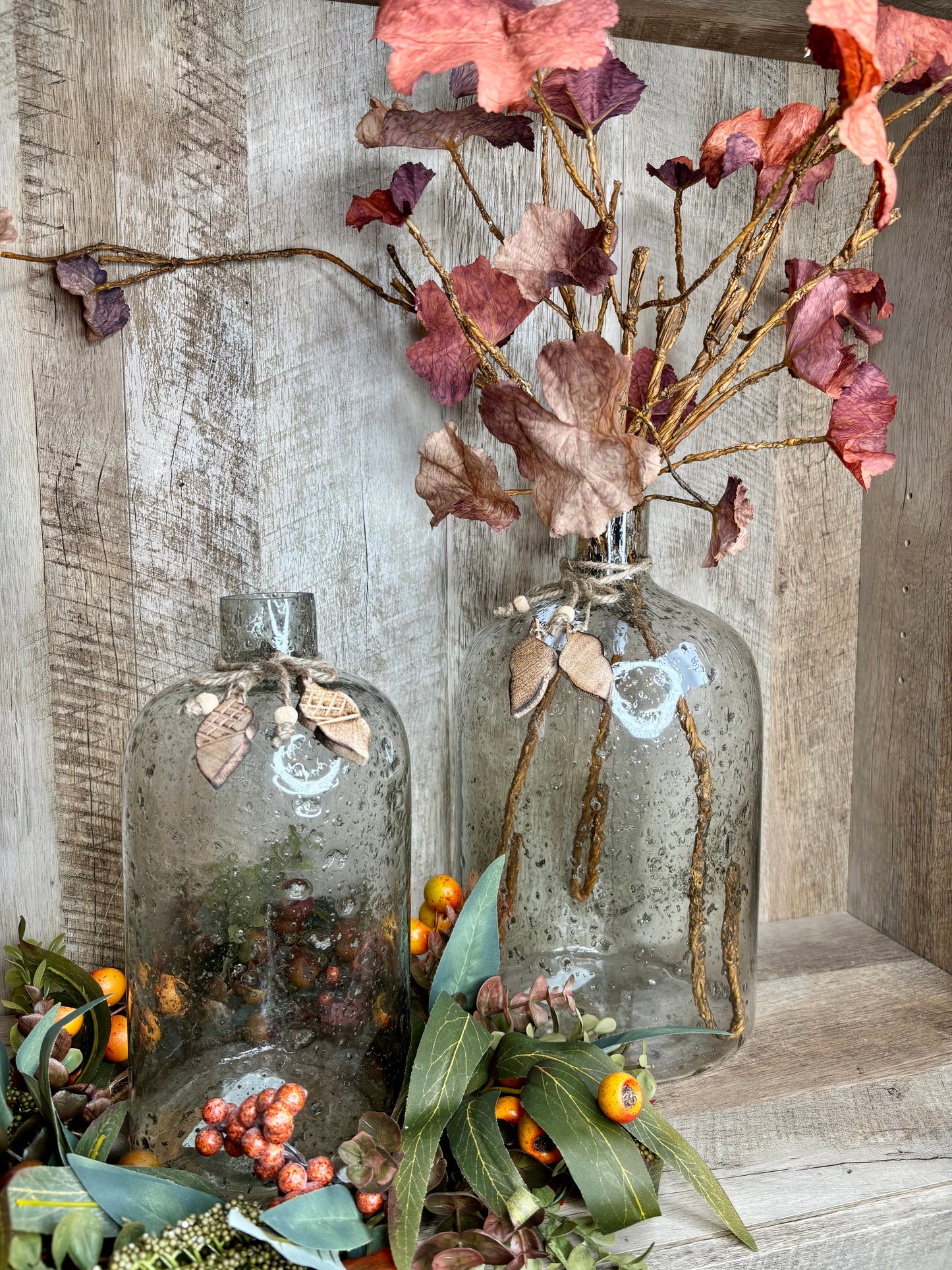 Glass Acorn Vase