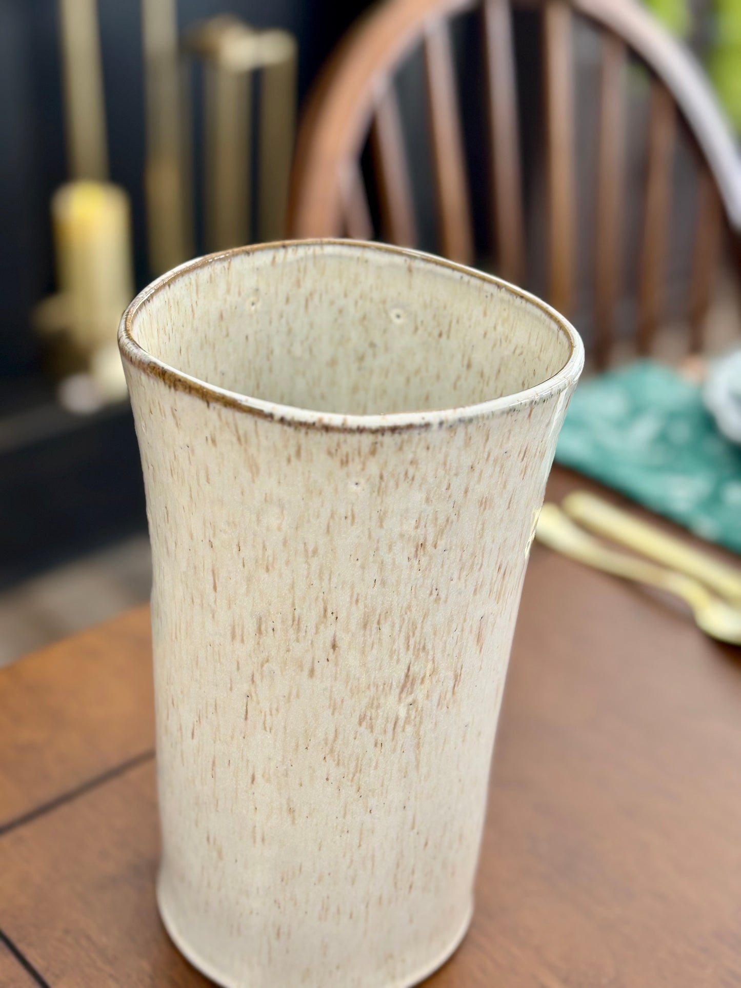 White Sand Vase