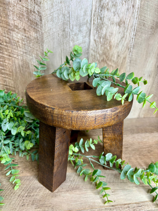 MANGO WOOD ROUND PEDESTAL