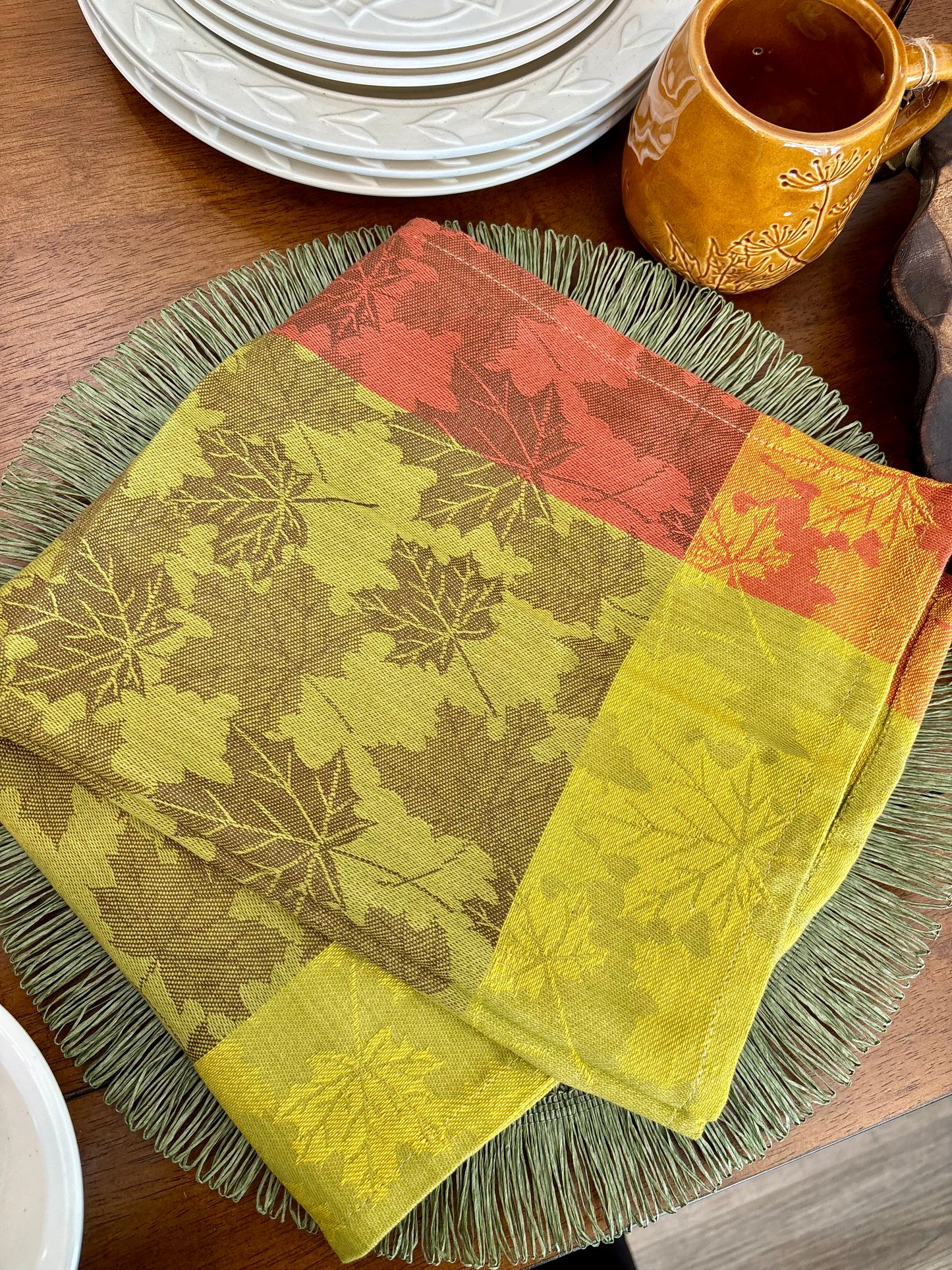Foliage Thanksgiving Dinner Napkin