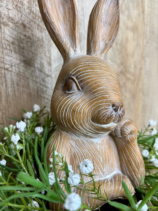 Engraved Thinking Bunny Bust