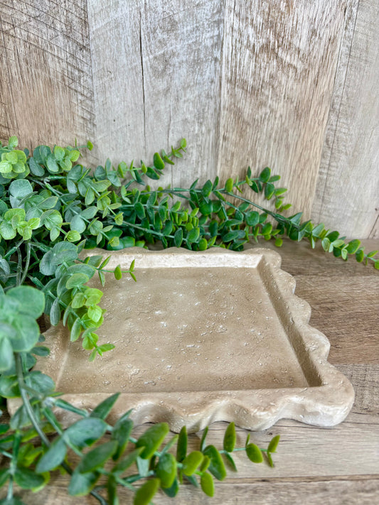 CEMENT SCALLOP TRAY