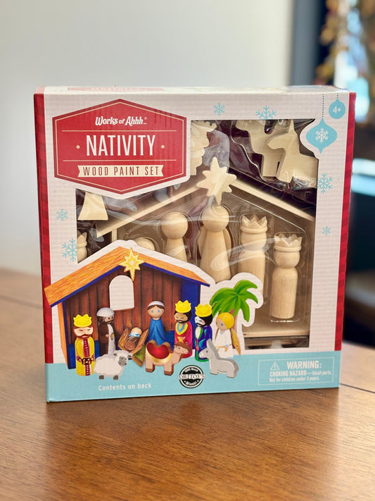 Nativity Wood Paint Set