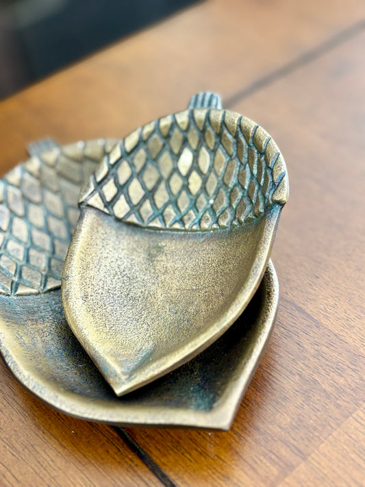 Brass Antique Acorn Tray
