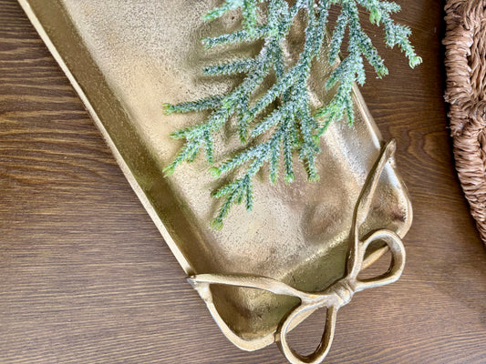 13.5" GOLD TRAY RIBBON HANDLES