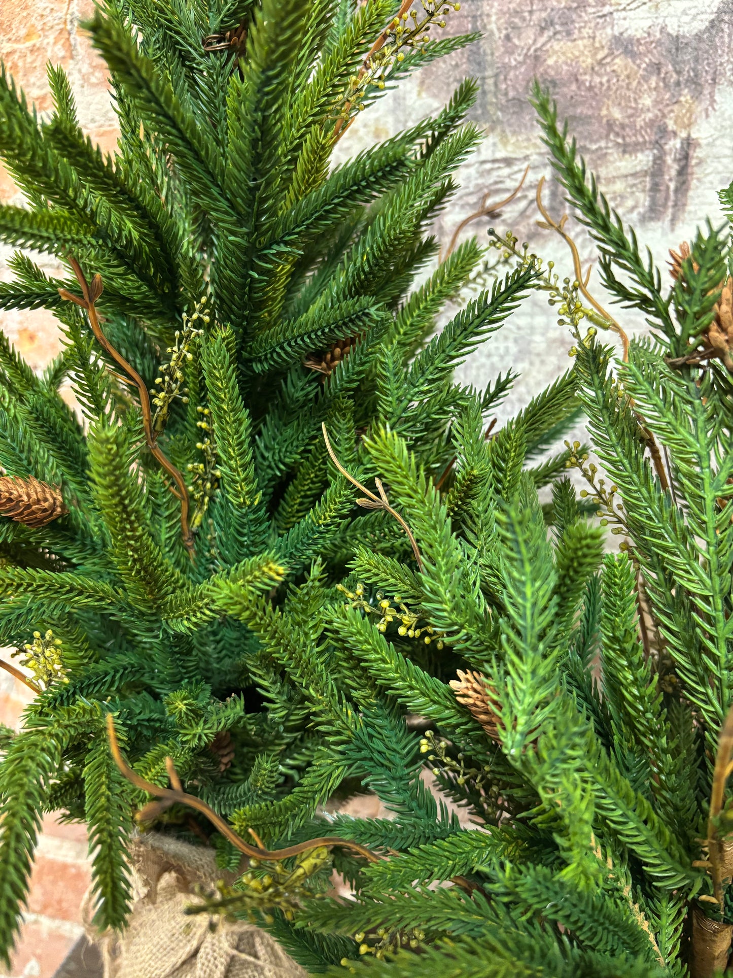 Real Touch Pine Tree w/ Burlap Base