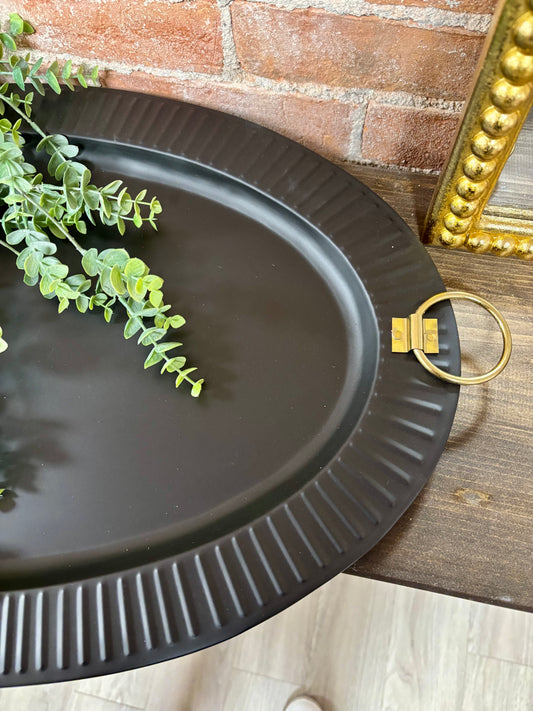 Black Oval Tray