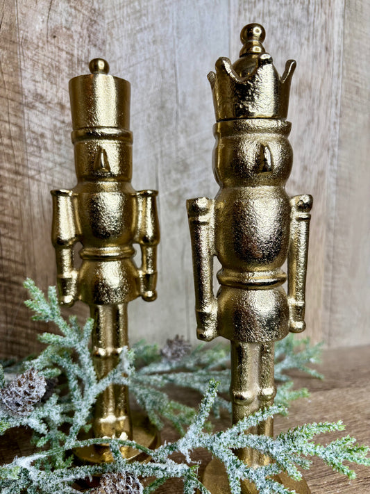 11" GOLD ALUMINUM NUTCRACKERS