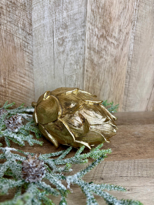 6.5"L GOLD ARTICHOKE DECOR